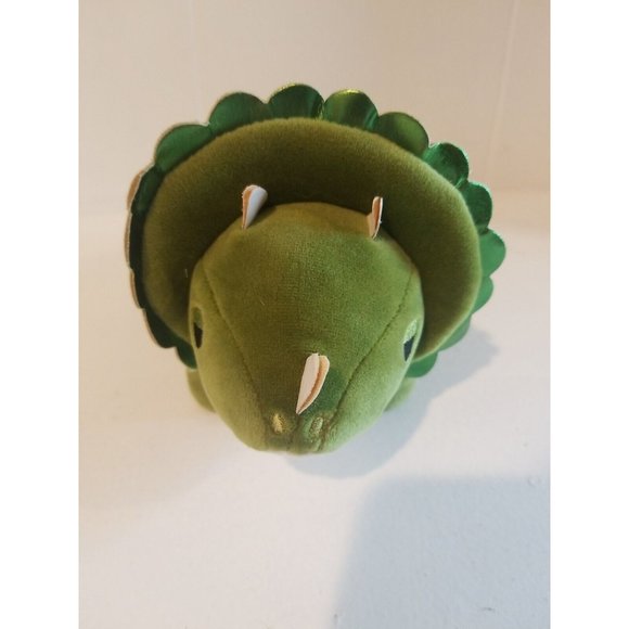Mochipuni Green Dinosaur Triceratops Plush - Green Dinosaur Plush Soft 7 in - Picture 1 of 4